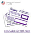 QuantaDose® UVC Light Test Card with UVC Light Wavelength Indicator and Photochromic UV Intensity Test...