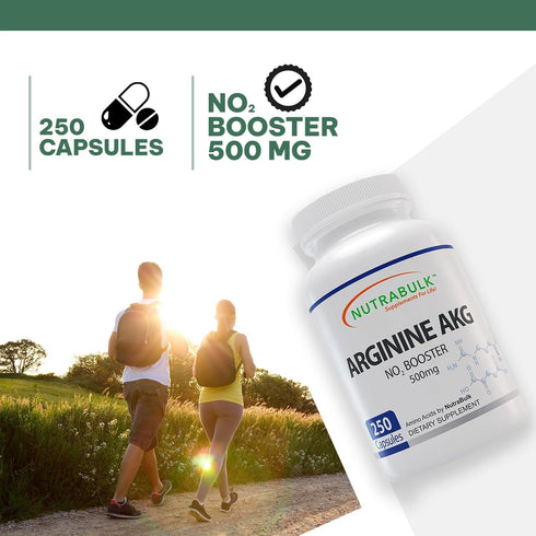 Premium Arginine AKG 500mg Capsules - 250 Capsules...