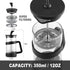 Sivaphe Small French Press 12oz Light-weight Durable High Borosilicate Carafe/Tea Maker Single Serve Coffee Press Frothed Brewer...