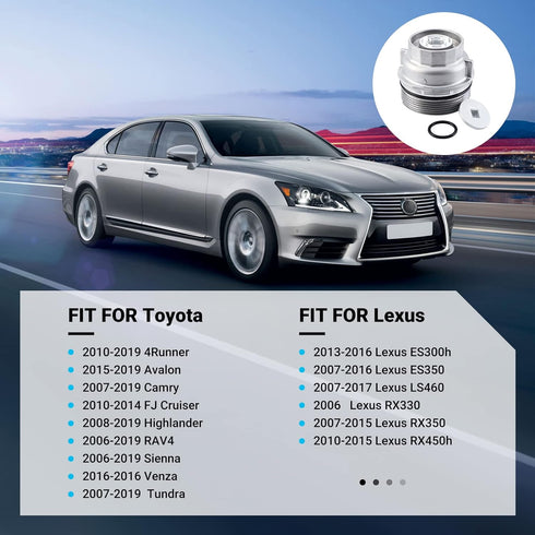 Oil Filter Housing Cap Assembly 15620-31060 with Oil Plug Fit for Toyota 2005-2019 Tundra RAV4 4Runner Camry Highlander Tacoma Avalon Sienna Venza...