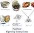 Pearlina Princess carriage Cultured Pearl Oyster Necklace Set Silver-tone Cage w/Stainless Steel Chain,18...