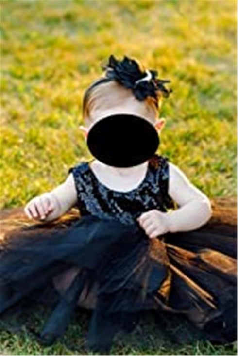 Lovely Rhinestone Unusual Angel Girls Baby Pearl Flowers Hairband Headbands (Black)...
