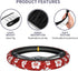 Delerain Hibiscus Flowers Steering Wheel Covers, Anti Slip Elasticity Car Accessories Steering Wheel Protector Universal 15 Inch for Women Man...