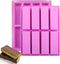 Silicone Granola Bar Mold, 2 Pack 8-Cavity Rectangular Nutrition/Cereal/Energy Bar Maker Molds for Chocolate Truffles Ganache Bread Brownie Cornbr...