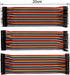 FULARR 120Pcs Premium 20cm Multicolored Dupont Wire Kit, 40pin Male to Male, 40pin Female to Female, 40pin Male to Female, Breadboard Jumper Wire ...
