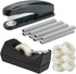 Desktop Stapler Black, with 5000 Staples - with Desktop Tape Dispenser Black Non-Skid Base with 6 Premium Rolls Invisible Tape - for Home, Office,...