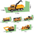 Construction Truck Toys, 6Pcs Mini Engineer Car Toys Small Construction Vehicle Bulldozer Roller Excavator Cement Mixer Truck Dump Tractor Cake To...