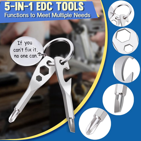 Stocking Stuffers for Men Tools - 5 In 1 Keychain Tools Christmas Cool Gadgets Gifts For Men Fathers Dad Grandpa Son Birthday Gifts, Women Boyfrie...