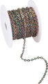 16.4 Feets 304 Stainless Steel Cable Chains Colorful Unwelded Twisted Cable Necklace Chain Link with Spool 4x3x0.7mm for DIY Bracelet Necklace Jew...