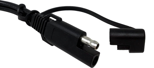 Tetra-Teknica MotoBasics Series SAE-12 12V SAE 2 Pin Quick Disconnect Extension Cable with Dust Cover, 12 Feet, 16 Gauge...