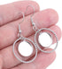 20pcs 12mm Cabochon Earring Setting Tray Blanks with Hoop Charms DIY Bezels for Earrings Making Supplies...