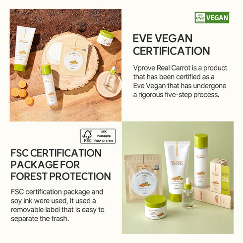 VPROVE Real Carrot Ampoule 30ml 1.01 fl. oz. | Serum | Essence | Moisturizing | Hydrating | Soothing | Korean Skin Care | Skincare...