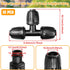 Drip Irrigation Fittings for 1/2 Inch Drip Tubing (1/2" ID x 0.65" OD)?1/2'' Drip Line Tees Anti-drop Locked Nut Barbed Tee Connectors Garden Irri...
