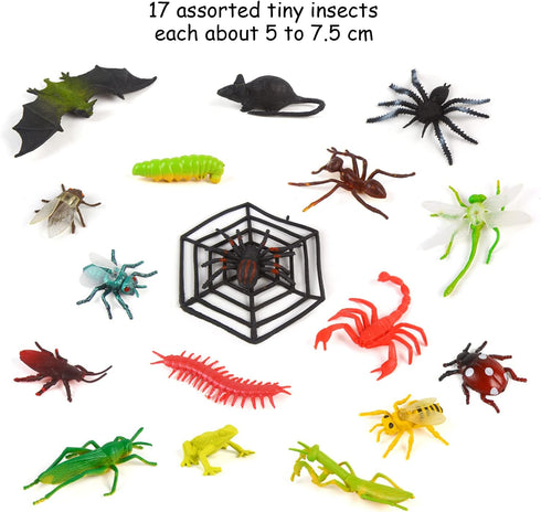 39 Pack Insects and Bugs for Kids,Assorted Plastic Bug Toys Fake Insects Educational Party Favors...