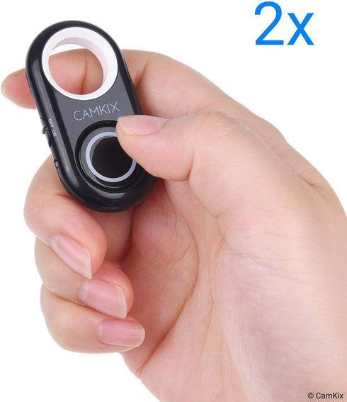 2X CamKix Camera Shutter Remote Control with Bluetooth Wireless Technology - Works Flawlessly with iPhone/iPad and Android - Range: Up to 30 ft (1...