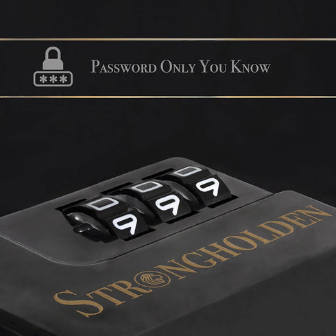 Strongholden Refrigerator Lock Combination, Keyless, Child Proof - Black & Square...