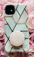 Gratitude Grips by CRYSTALFY Love Magnet Crystal Phone Grip & Phone Stand Authentic Rose Quartz Natural Gemstone Swappable Top, Expandable Collaps...