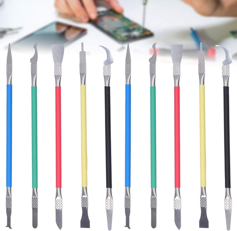 CPU Glue Removal Tool, 2Set TE-018 5 in 1 IC Chip Repair Thin Blade NAND Disassembler BGA Repair Knife Disassembly Glue Motherboard Chip Disassemb...