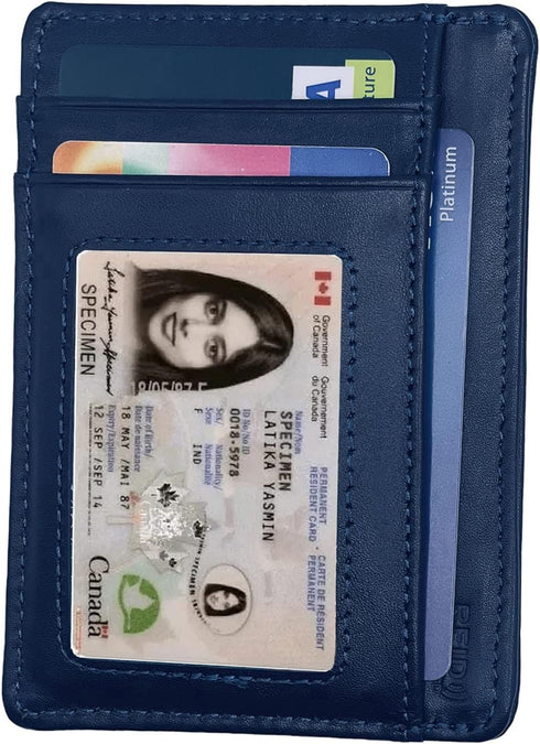 Slim Minimalist Leather Wallet, Front Pocket Wallets,RFID Blocking,Credit Card Holder for Men&Women...