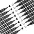 Arrtx 8 Pack Black Acrylic Paint Pens, Dual Tip Acrylic Paint Markers for Rock Painting, Graffiti, Paper, Wood, Ceramic, Fabric, Glass, Canvas, Pl...
