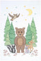 Jack Dempsey Needle Art Woodland Bear Crib Quilt Top......