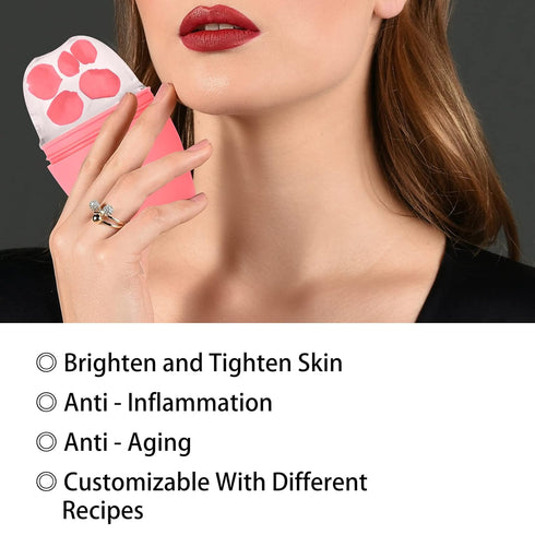 Ice Face Roller, Recula Silicone Ice Roller for Face to Tighten and Lift skin, Face & Eye Puffiness Relief, Reusable Facial Ice Mold for Neck to E...