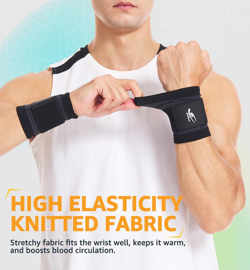 HiRui Wrist Brace Wrist Wraps Compression Wrist Strap, Wrist Support for Work Fitness Weightlifting Sprains Tendonitis, Carpal Tunnel Arthritis, P...