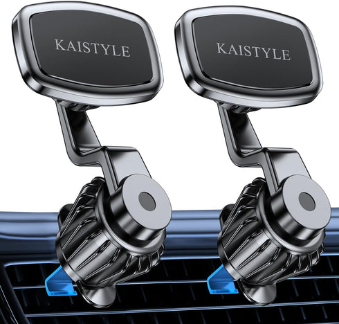 ?2-PACK? Magnetic Phone holder for Car Vent,?Upgraded Clip?car vent magnetic phone mount, ?Strong Magnet ?? 360° Rotation ?Magnetic Air Vent Phone...