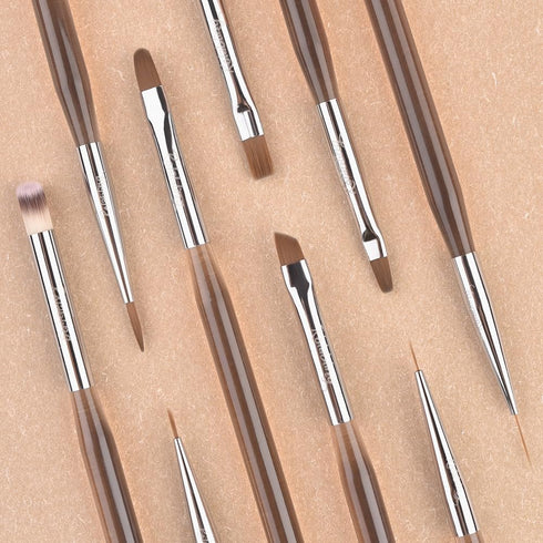 9pcs Nail Art Brush Set Nail Dotting Tools Nail Art Design Brushes Gel Polish Nail Polish Brushes 3D Nail Art Decorations Brush Nail Art Drawing P...