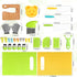 28PCS Toddler Knife Set - Kids Knifes for Real Cooking, Montessori Kids Kitchen Knife Set with Cutting Board Crinkle Cutters Kid Safe Knives, Todd...