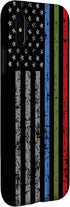 iPhone X/XS Police Military and Fire Thin Blue Green Red Line Flag Case...