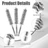 10 Pack Bore Brush for Drill, Wire Bore Brush Drill, Stainless Steel Bore Cleaning Brush Set 1/4 Inch Hex Shank for Power Drill Impact Driver (15M...