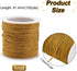 PH PandaHall 1.5mm 100 Yards Camel Nylon String for Bracelets, Beading Thread Nylon Cord Blind Cord Braided Lift Shade Cord Wind Chime Replacement...