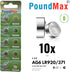AG6 LR920/371 Batteries 1.5v Alkaline Button Cell Battery - 10 Count...