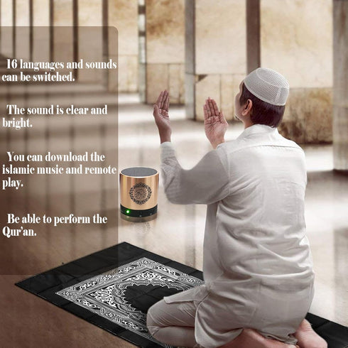 Quran Speaker - Portable, Sound, Multilingual, with AZAN Function - Ideal for Prayer, Meditation, and Learning, Remote Control, 16 Reciters and 16...