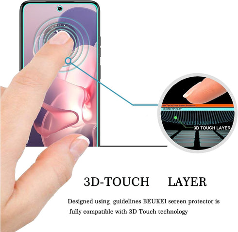beukei (3 Pack) Designed for Motorola Moto G Power 5G (2024) Screen Protector Tempered Glass,Anti Scratch, Bubble Free...