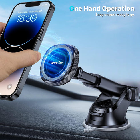 APPS2Car for MagSafe Car Mount, Magnetic Phone Holder for Car Dashboard Windshield iPhone Car Mount Holder Compatible with iPhone 15 14 13 12 Pro ...
