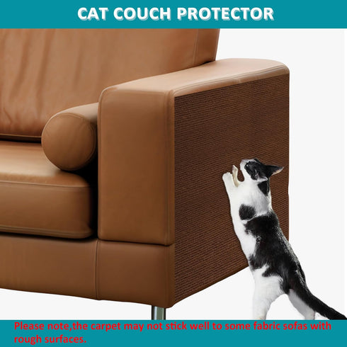 Cat Scratch Furniture Protector?78.7"x15.8"Cat Scratching Mat,Trimmable Self-Adhesive Cat Couch Protector,cat Wall Scratcher,Pad Replacement for C...