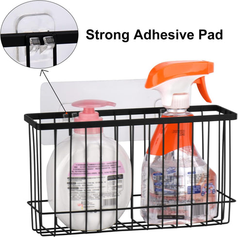 Toplife Wall Door Adhesive Kitchen Wrap Organizer Rack, No Drilling, Black...