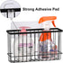 Toplife Wall Door Adhesive Kitchen Wrap Organizer Rack, No Drilling, Black...