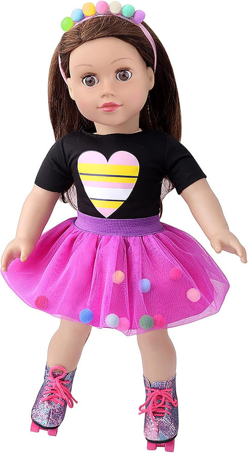 18 Inch American Doll Clothes and Accessories Doll Travel Skating Sport Playset Doll Outdoor Sport Accessories (Not Include Doll)...