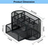 AUSTARK Desk Organizer Stationery Storage, Pencil Holder for Desk, Wire Mesh Office Supplies Desk Accessories & Workspace Organizers with 9 Compar...
