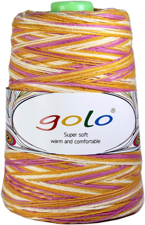 golo Crochet Yarn Cotton 6/4 Cotton Cone Yarn (Windmill Candy)......
