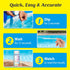 Swimming Pool Test Strips 100Count: Easy@Home 7-Way Accurate Water Chemicals Testing Kit for Chlorine, Bromine, Hardness, pH, CYA, Alkalinity...
