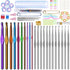 KOKNIT Crochet Hooks Set with Storage Case, Soft Grip Ergonomic Crochet Needles, Smooth Coloured Aluminum Yarn Crochet Hooks Crochet Kit with Croc...