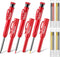 Hiboom 3 Pack Carpenter Pencils Set with 24 Refills, 2.8 mm Carpenters Mechanical Pencil Built in Sharpener Woodworking Marking Tool Solid Long No...