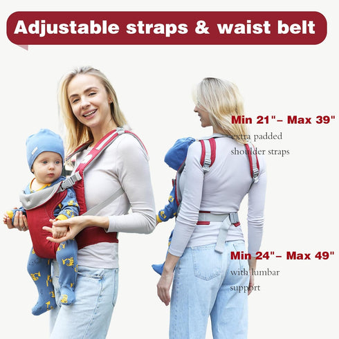 Baby Carrier Newborn to Toddler, Cozy Baby Wrap Carrier(8-32lbs), Adjustable Infant Carrier, Lightweight Baby Holder Wrap Carrier, Baby Sling Carr...