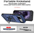 for Google Pixel 8A Case with Camera Lens Cover HD Screen Protector, Dual Layer Military-Grade Drop Tested Magnetic Ring Holder Kickstand Protecti...