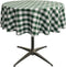 LA Linen Poly Checkered Round Tablecloth, 58-Inch, Green/White...