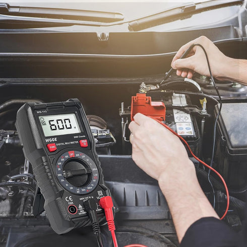 WGGE Digital Multimeter with Case, DC AC Voltmeter, Ohm Volt Amp Test Meter and Continuity Test Diode Voltage Tester for Household Outlet, Automot...
